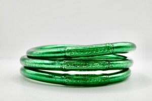 Pulsera lisa verde hoja