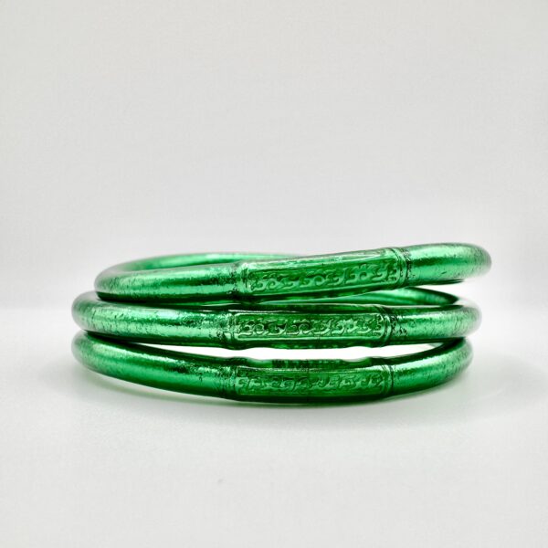 Pulsera lisa verde hoja