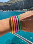 Packs 5 pulseras lisas multicolor