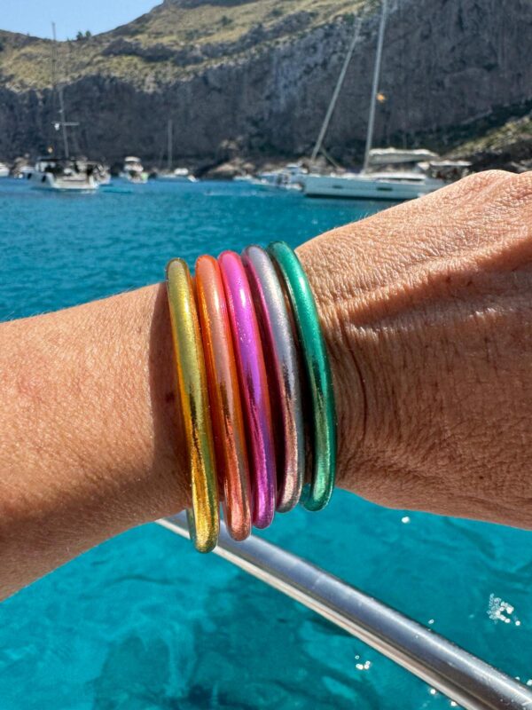 Packs 5 pulseras lisas multicolor