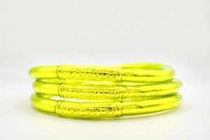 Pulsera lisa amarillo neón
