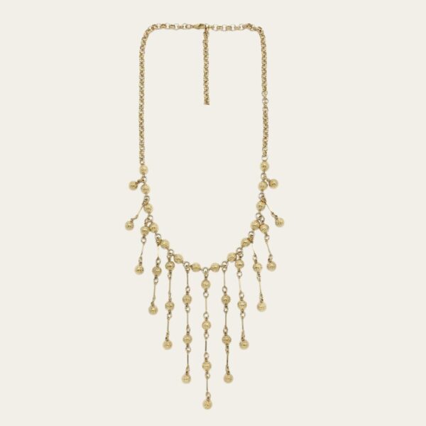 Collar cascada bolitas