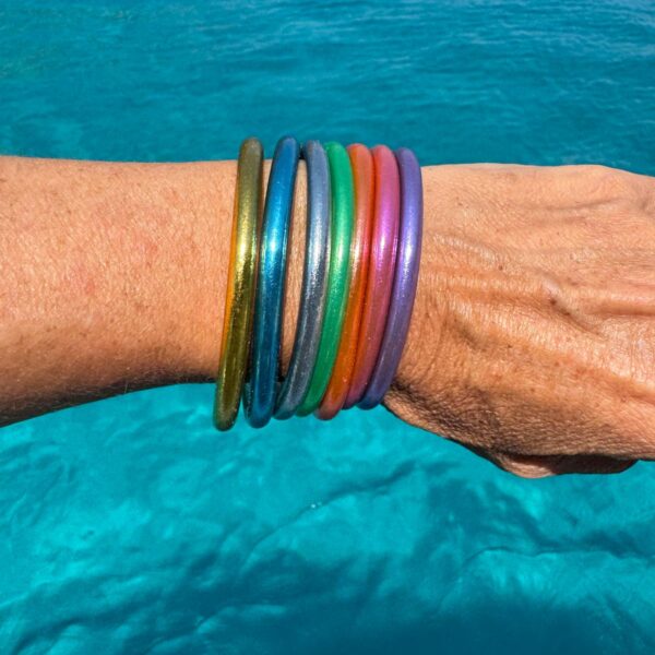 Packs 7 pulseras lisas multicolor