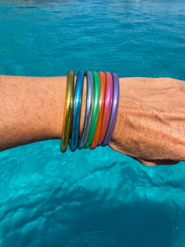 Packs 7 pulseras lisas multicolor